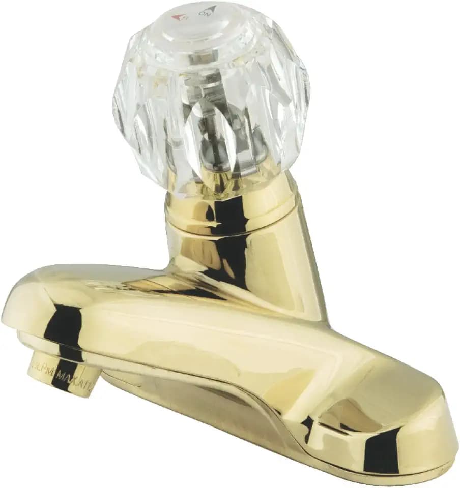 Kingston KB522LP 4" Centerset Bathroom Faucet, Polished Brass