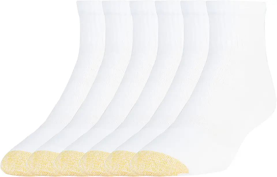 GOLDTOE Men's Tech Ankle Socks, 6-pairs