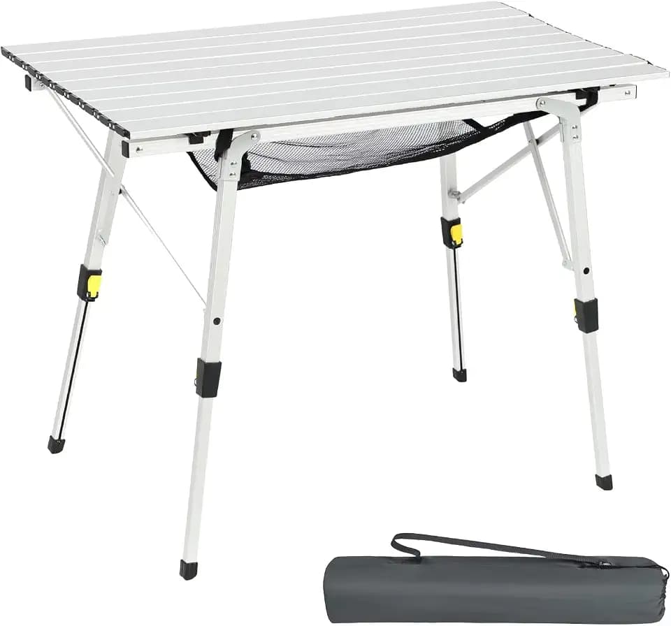 Portal Campingtisch faltbar Höhenverstellbar 90 x 53cm für 4 Personen