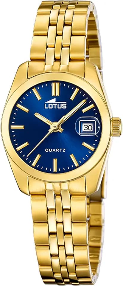 Lotus Damenuhr Analog aus Edelstahl 316l Goldfarben