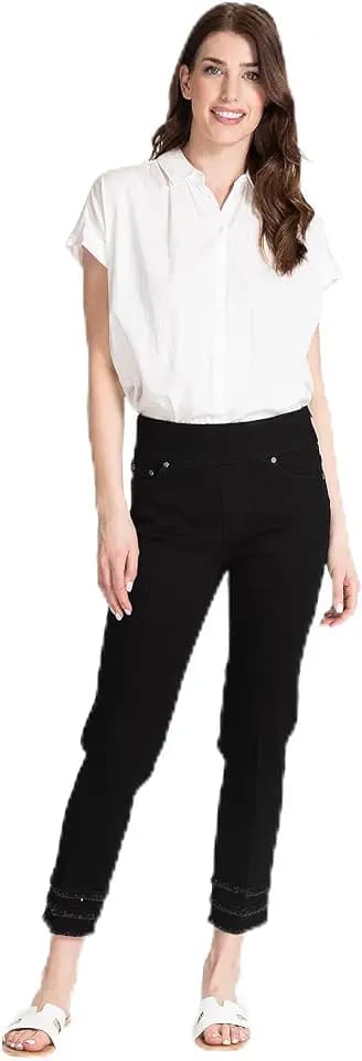 SLIM-SATION Women's Pull on Plus Size Ankle Boyfriend
