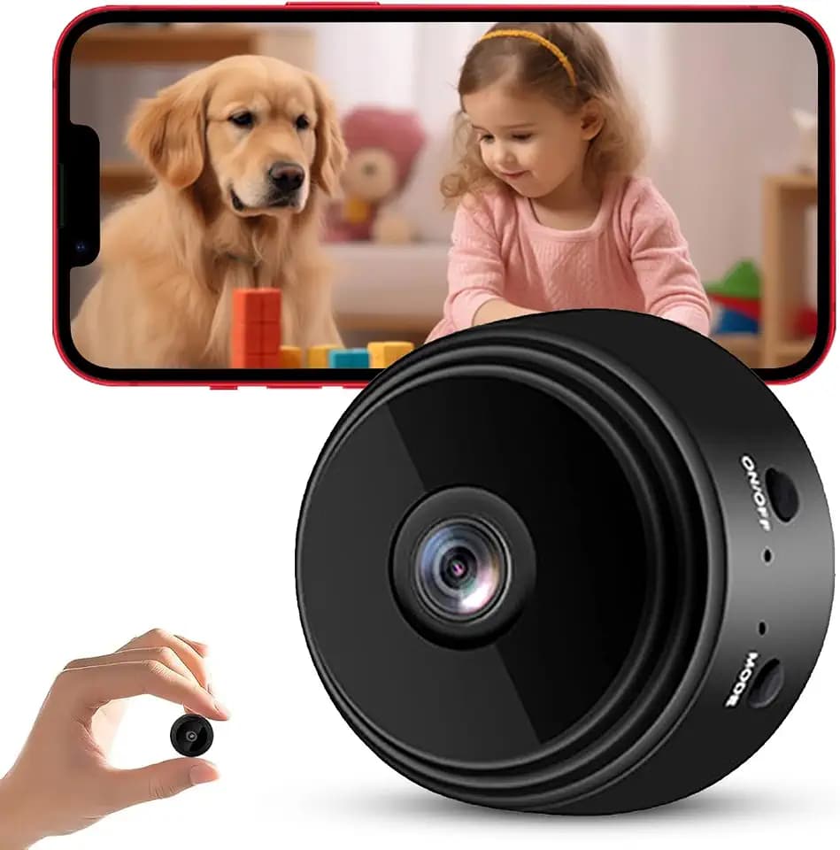 1080P Hidden Camera Spy Camera WiFi, Mini Nanny Cam with Night Vision, Motion Detection, Small Wireless Home Security Surveillance Cam for Indoor, Pet, Baby, Nanny Monitoring