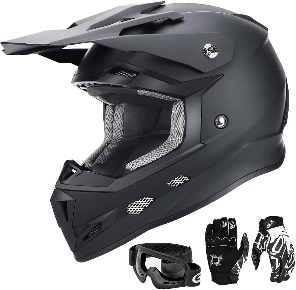 GLX GX623 Youth ATV & Dirt Bike Helmet Combo, DOT