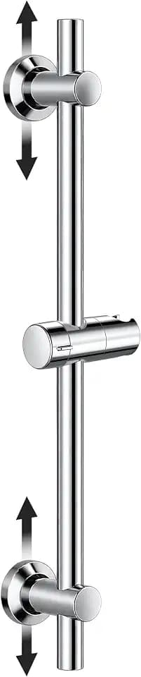 Görbach Duschset Edelstahl Duschstange mit Duschkopfhalterung, 70 cm, Chrom