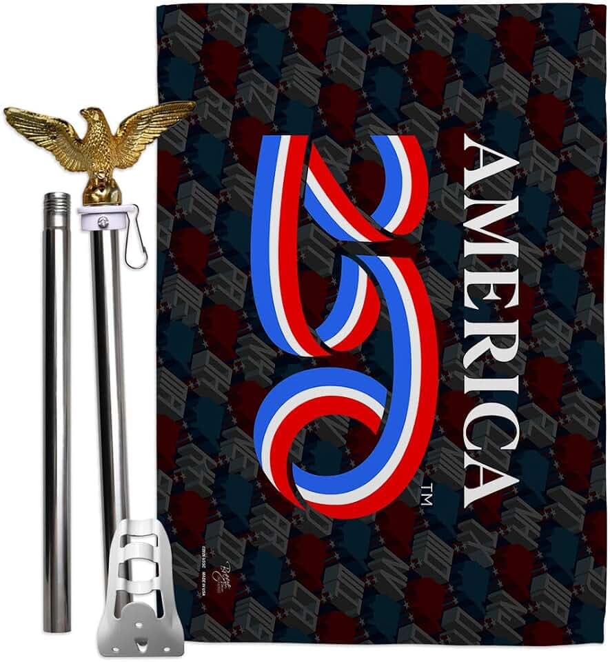 America 250 Flag United States Vintage American Flags For Outside House Pack Official Licensed Merchandise Wall Decor Canvas Print Textile Woven Tapestry USA 250th Anniversary Decoration Gift