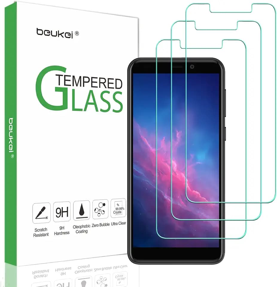 (3 Pack) Compatible for Cloud Mobile Stratus C7 Screen Protector Tempered Glass,Touch Sensitive,Case Friendly, 9H Hardness