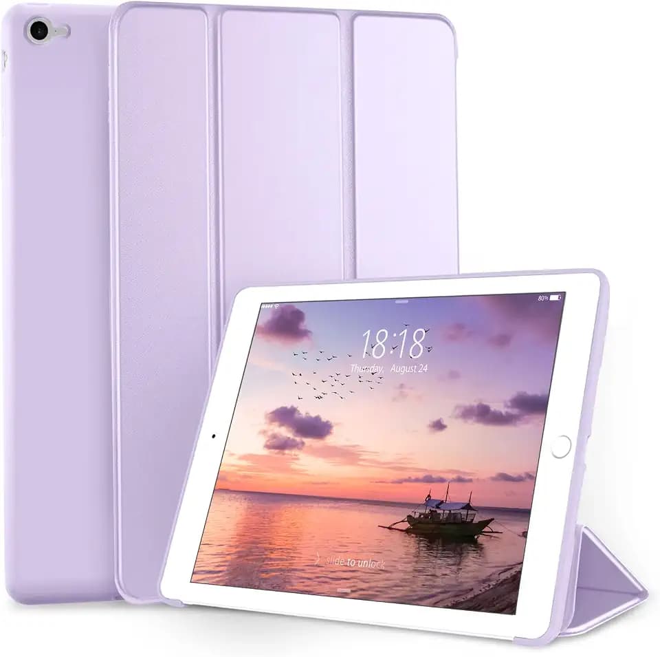 DTTO for iPad Air 2 Case (2014 Released), Taro Purple