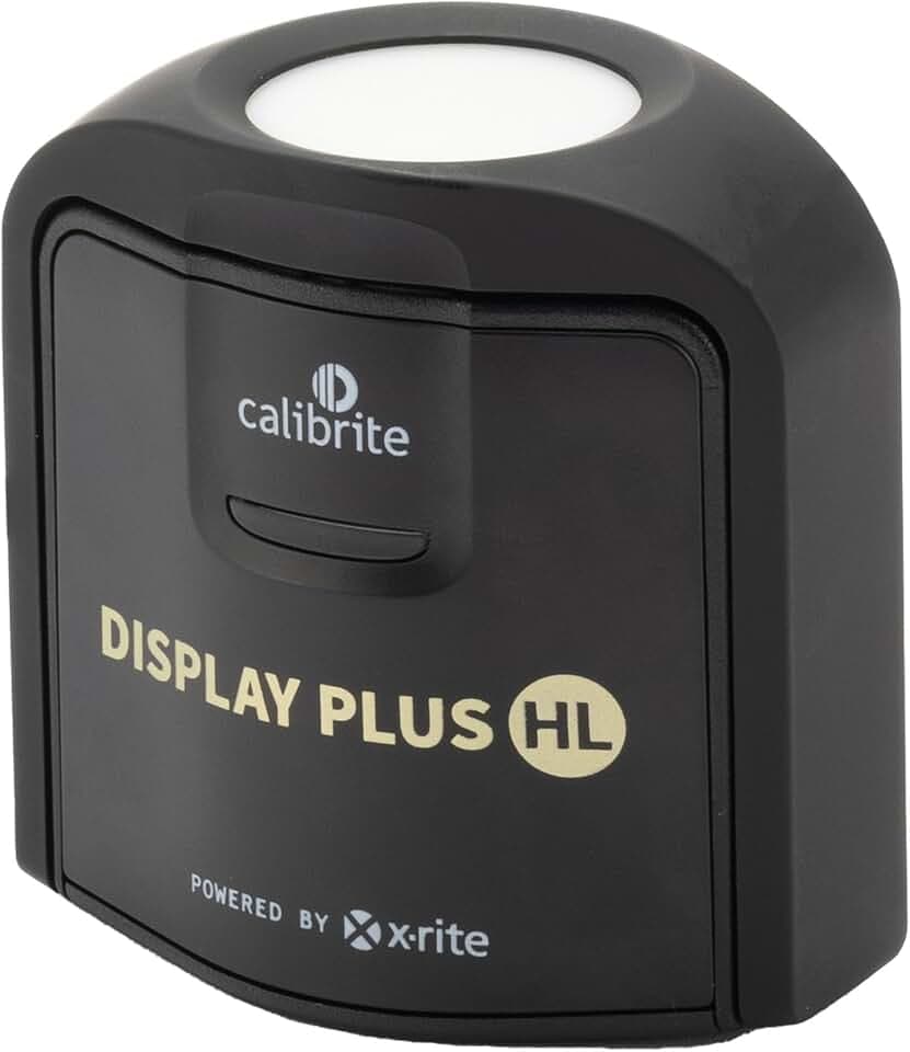 Calibrite Display Plus HL Monitor Calibration Colorimeter for Mini LED OLED and Super Bright Displays, Advanced HL Sensor Measures Up to 10000 Nits, PROFILER Software, USB C with Adapter