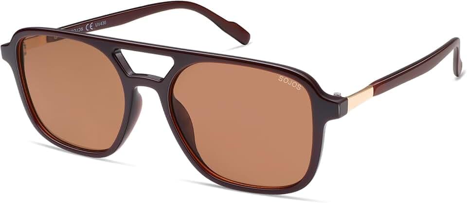 SOJOS Retro Vintage Rechteckige Sonnenbrille Damen Herren SJ2202
