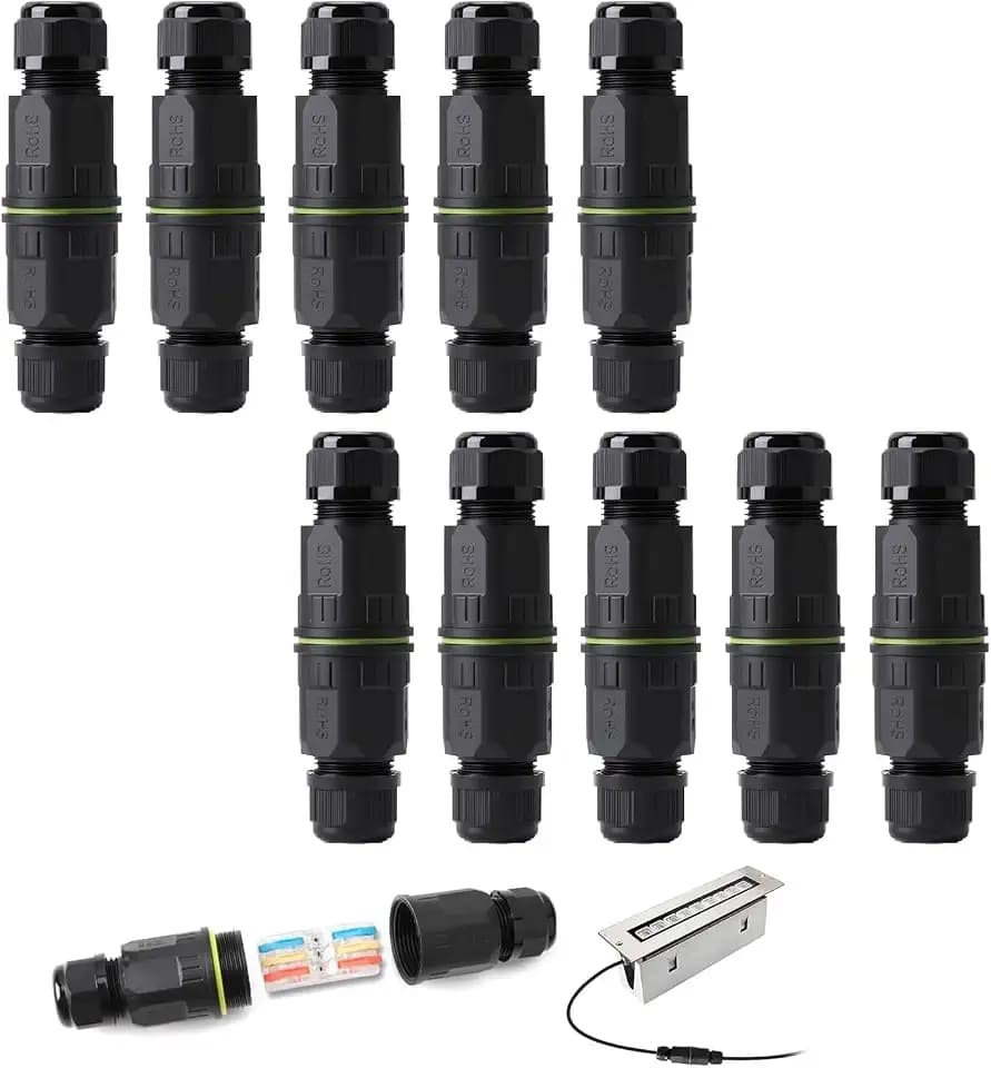 Kabelverbinder Wasserdicht IP68 3 Polig, Abzweigdose für Ø4–10mm Kabel