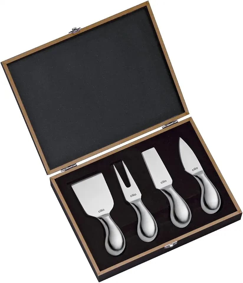 Cilio Käsemesser-Set PIAVE 4-tlg., rostfreier Edelstahl, Käsegabel