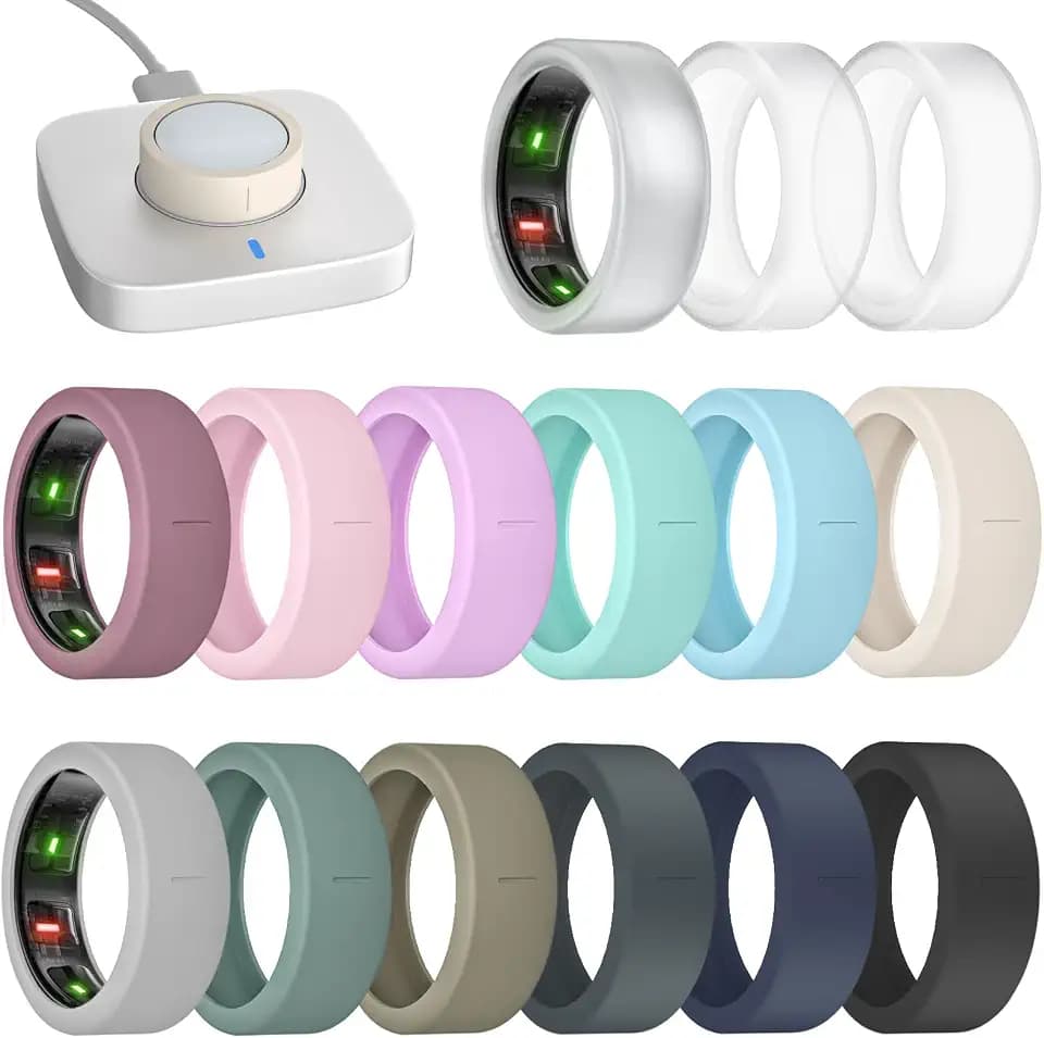 15 Pack Ring Covers Compatible with Oura Ring Gen 4/4 Ceramic/Gen 3