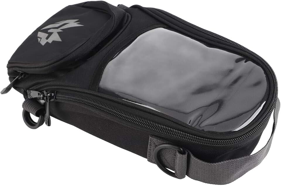 aqxreight Kraftstofftanktasche, Magnetischer Motorrad-Tankrucksack aus Oxford-Gewebe, Hochfestes 4,5-l-Navigationspaket mit Großer Kapazität für Motorräder (Grau)
