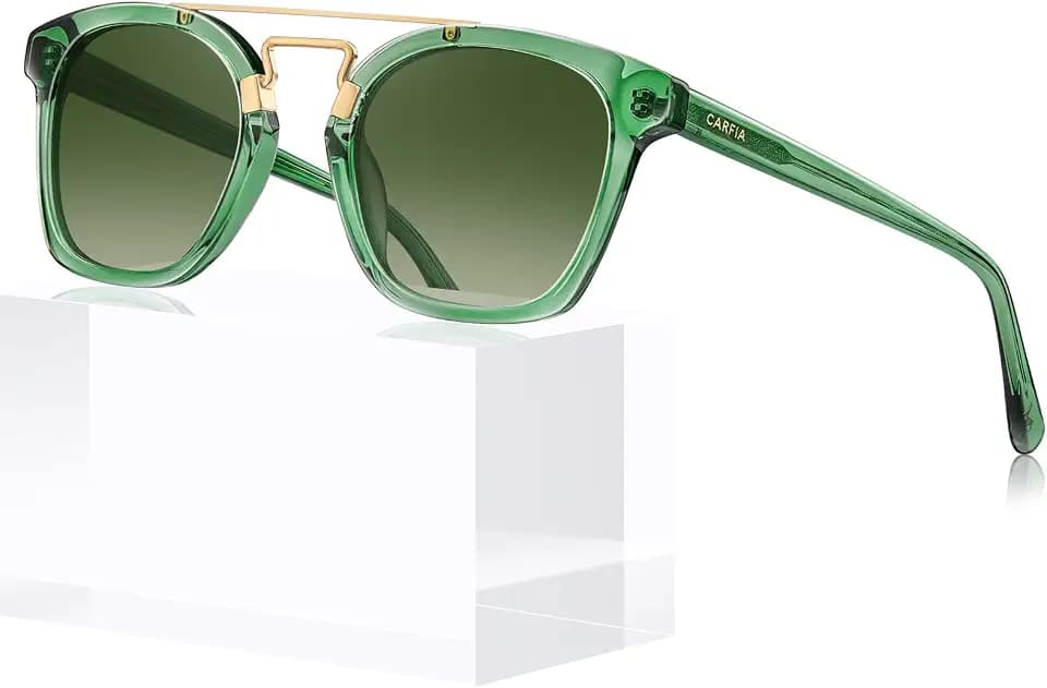 CARFIA Retro Acetate Polarized Sunglasses for Women