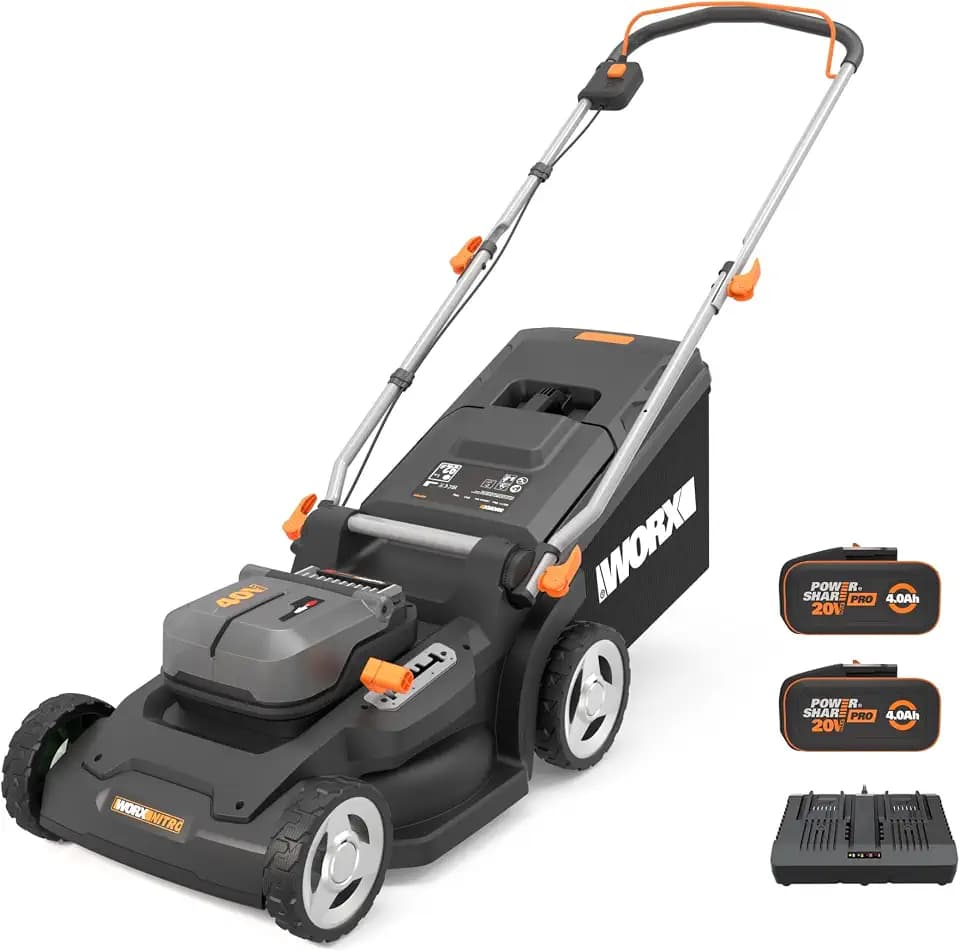 WORX WG745E Akku-Rasenmäher 40V, 41cm Schnittbreite