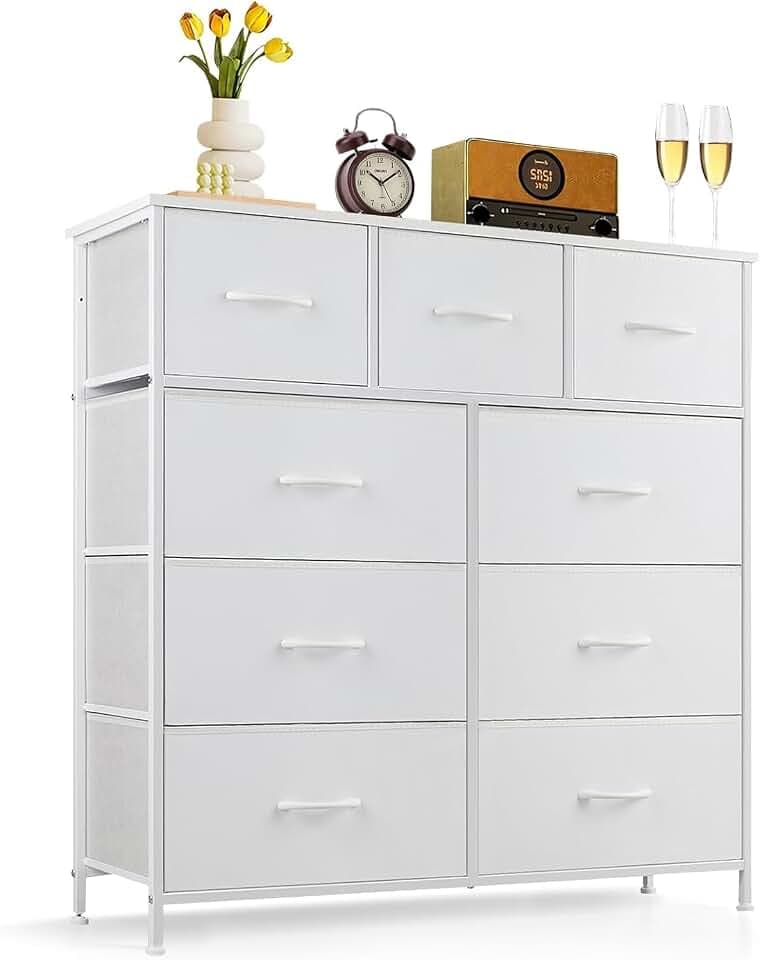 9-Drawer Dresser for Bedroom, Anti-Tip Tall Storage Organizer