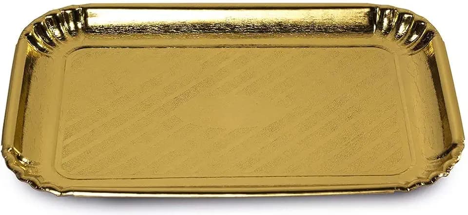 Guardini 2438225 Packung 3 Tabletts, rechteckig, 31 x 23 cm, Gold