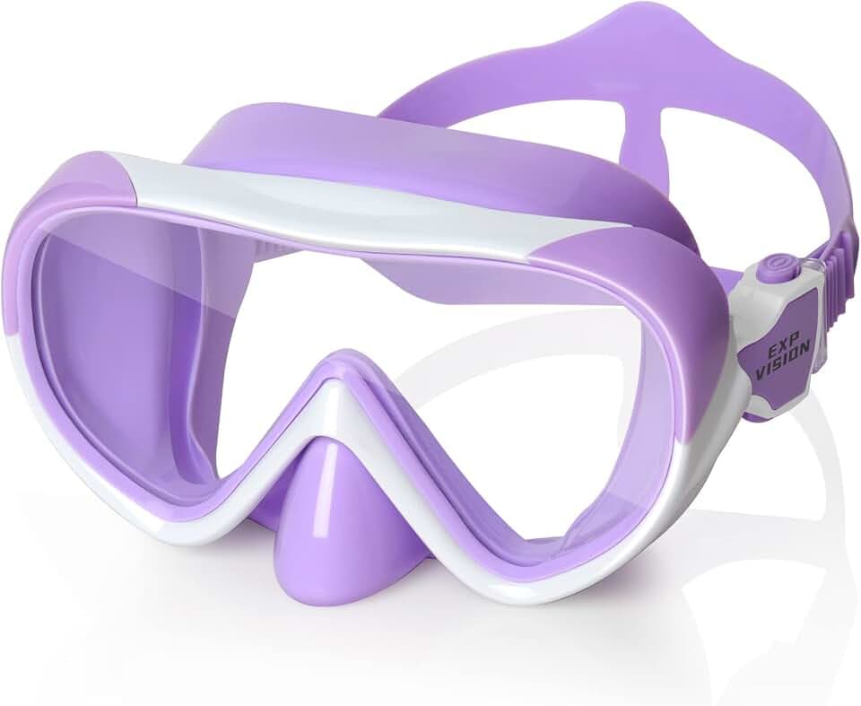 Kinder Taucherbrille, Kinder-Schwimmmaske 180° Anti-Fog-Tauchmaske, Kinder-Schwimmbrille mit Nasenabdeckung Auslaufsichere Schwimmbrille Anti-Shattered Lens für Jugendliche 4-15