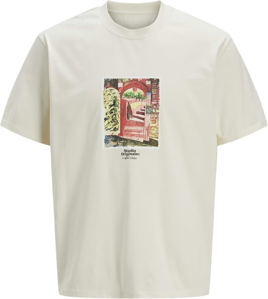 Jack & Jones Herren Jorparos Graphic Front Tee Ss Crew