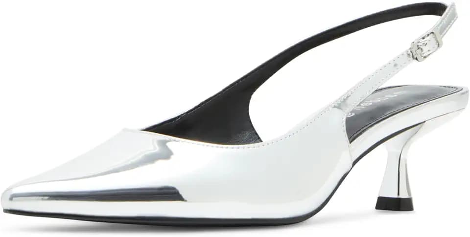 Madden Girl Women's Valeriee Sling-Back Kitten Heel