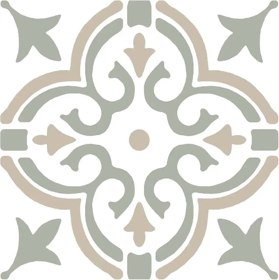 d-c-fix selbstklebende Bodenfliesen Stencil Motif Green