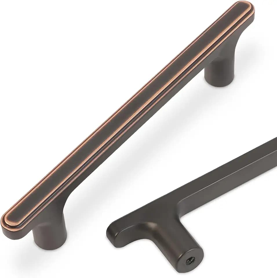 COTYKILEY 10 Pack 3.75 Inch(96mm) Oil Rubbed Bronze Cabinet Handles Kitchen Cabinet Pulls Cabinet Door Handles Kitchen Cabinet Hardware Cupboard Drawer Pulls Dresser Handles