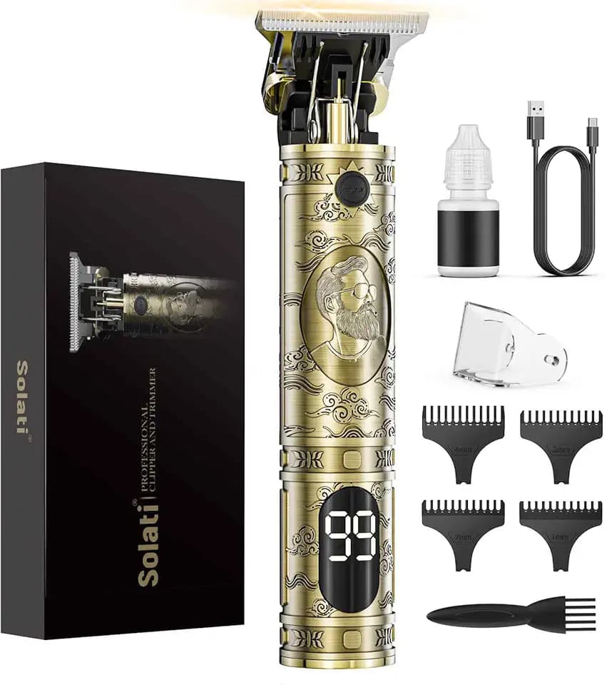 Haarschneidemaschine, Trimmer Barttrimmer Herren LED Anzeige Haartrimmer Herren Konturen Haartrimmer Konturen Haarschneidemaschine Profi Bartschneider Rasierer Haarschneider Hair Clipper