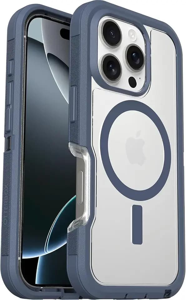 OtterBox iPhone 16 Pro Phone Case Defender Series XT – Rugged, MagSafe Compatible, Military-Grade Drop Protection, Shockproof, Raised Edges – Blue – Non-Retail Packaging