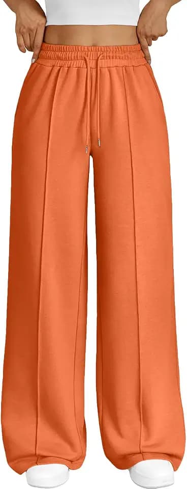 Trendy Queen Women's Wide Leg Sweatpants Joggers with Pockets