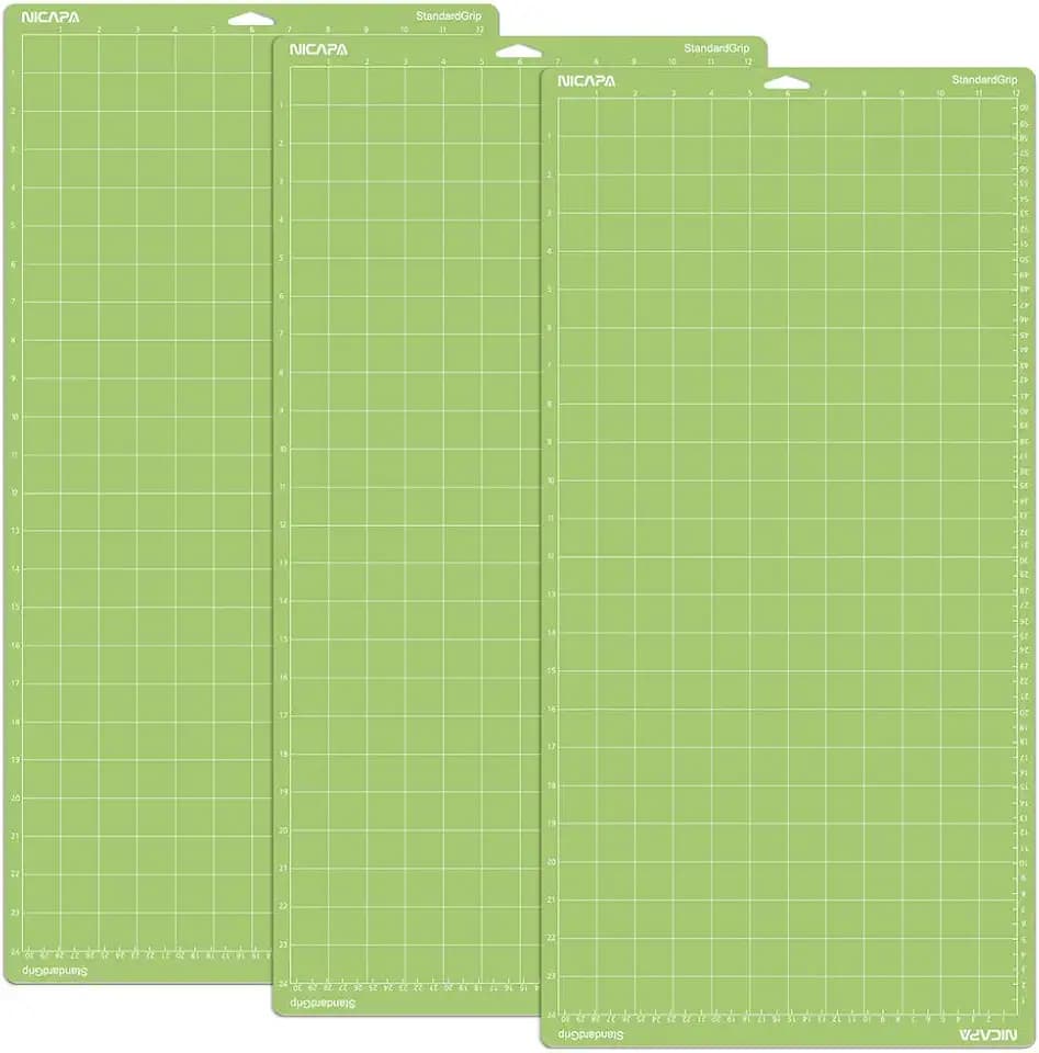 Matte Standard Grip Schneidematte für Cricut Explore 3/Air 2/Air/Maker Zubehörz [12x24 Zoll, 3er-Pack] klebriges flexibles rutschfeste