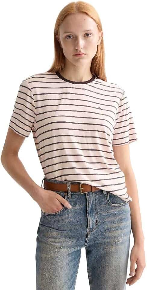 Scotch & Soda Damen Striped T-Shirt T-Shirt (1er Pack)