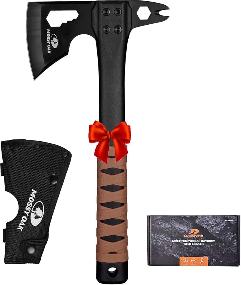 MOSSY OAK 12" Camping Axe and Survival Hatchet with Sheath
