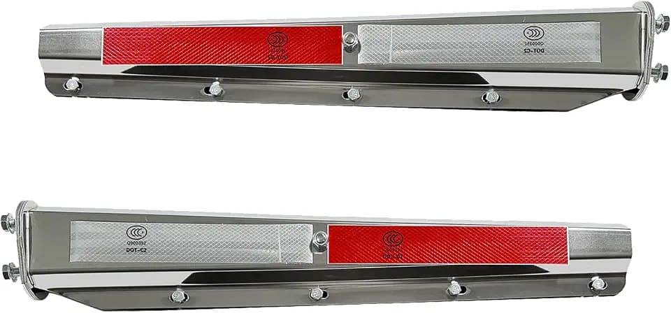 BST BSSP Straight Spring Loaded Mud Flap Hanger for Semi Trucks, Bolt Spacing 2-1/2" 2.5",Stainless Spring Loaded Commercial Truck Heavy Duty HD Mudflap Hanger Splash Guard Bracket, Right & Left Side