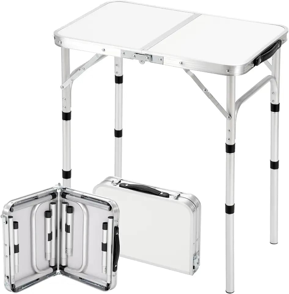 Velway Campingtisch Klappbar Höhenverstellbar 60x40cm