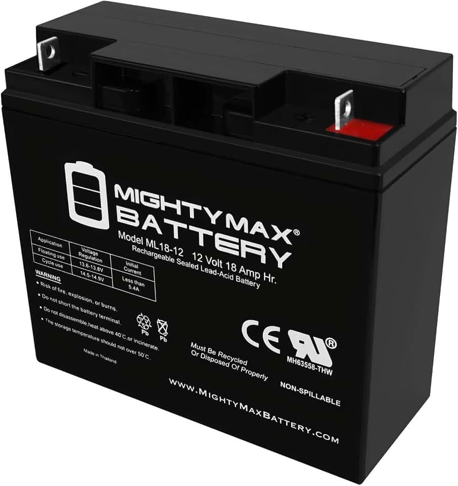 Mighty Max Battery 12V 18AH SLA Replacement Battery for Powerland 10000 WATT Generator