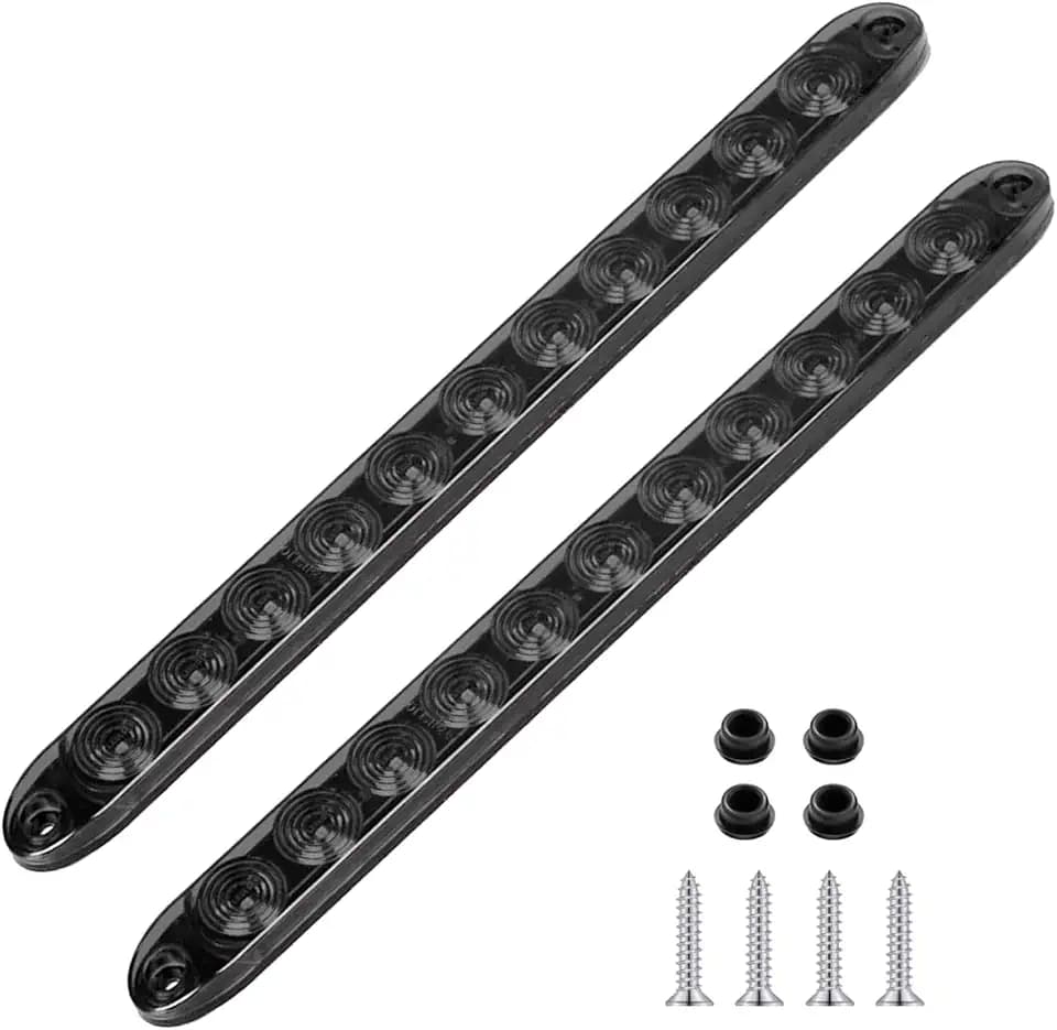 Smoke Lens Red 11 LED Trailer Brake Tail Light, 2 Pack 16” LED Stop Turn Signal Tail Lights Waterproof Brake Strip Red Light for Marine Boats Golf Cart Offroad Truck RV UTV ATV