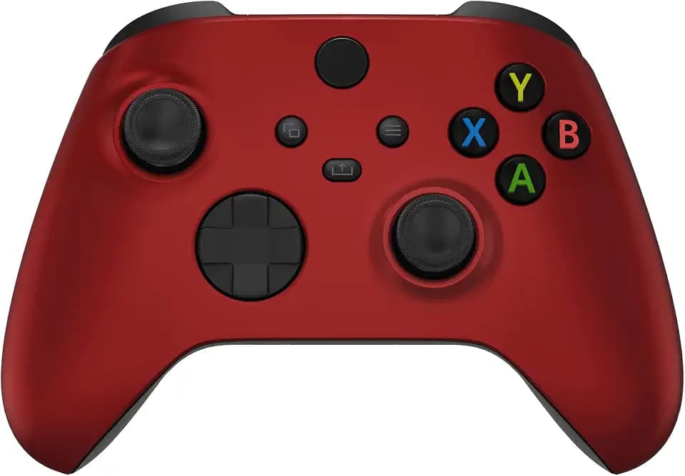 eXtremeRate Scarlet Red Replacement Shell for Xbox Series X & S Controller - Personalized Upgrade - Soft Touch Grip Custom Gaming Case Faceplate for Xbox Core Controller