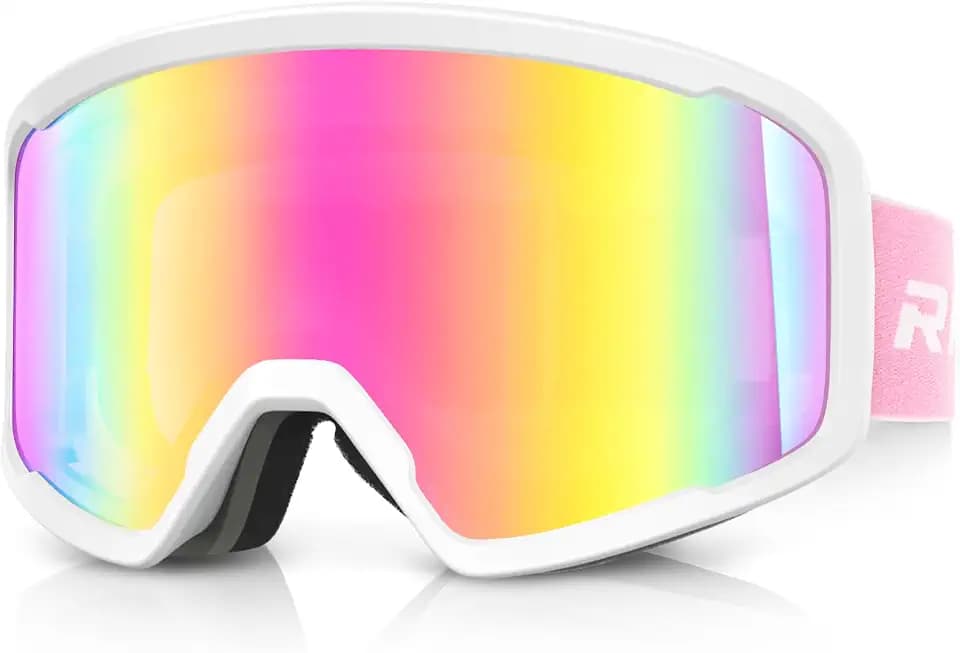 Unisex Skibrille fur Herren Damen, Snowboardbrille OTG 100% UV-Schutz Skibrille für brillentrager, Schneebrille Anti-Nebel Ski Goggles