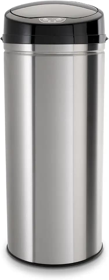 Echtwerk Abfalleimer, Mülleimer mit Sensor, Touchless Abfalleimer, elektrischer Müllbehälter, Infrarot Bewegungssensor, Korpus aus Edelstahl, Fassungsvermögen 42 Liter, INOX Brushed
