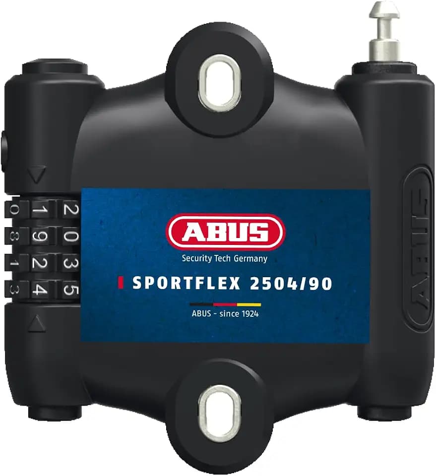 ABUS ausziehbares Kabelschloss - SportFlex 2504 - Fahrradschloss zur Befestigung unter dem Flaschenhalter - Zahlenschloss - leicht, flexibel, platzsparend - Kabellänge 90 cm