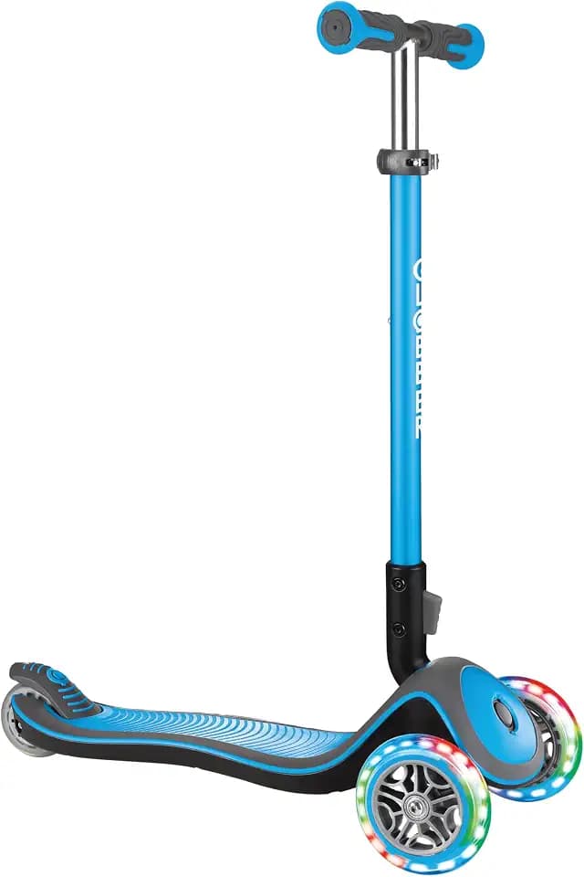 GLOBBER Elite Roller – Tretroller Kinder ab 3 Jahre - Scooter - ABEC 5, 3-rädrig – höhenverstellbar - LED-Rollen