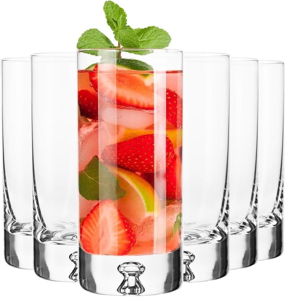 Krosno Longdrinkgläser, 6er Set, 300 ml, Kollektion Lagrima
