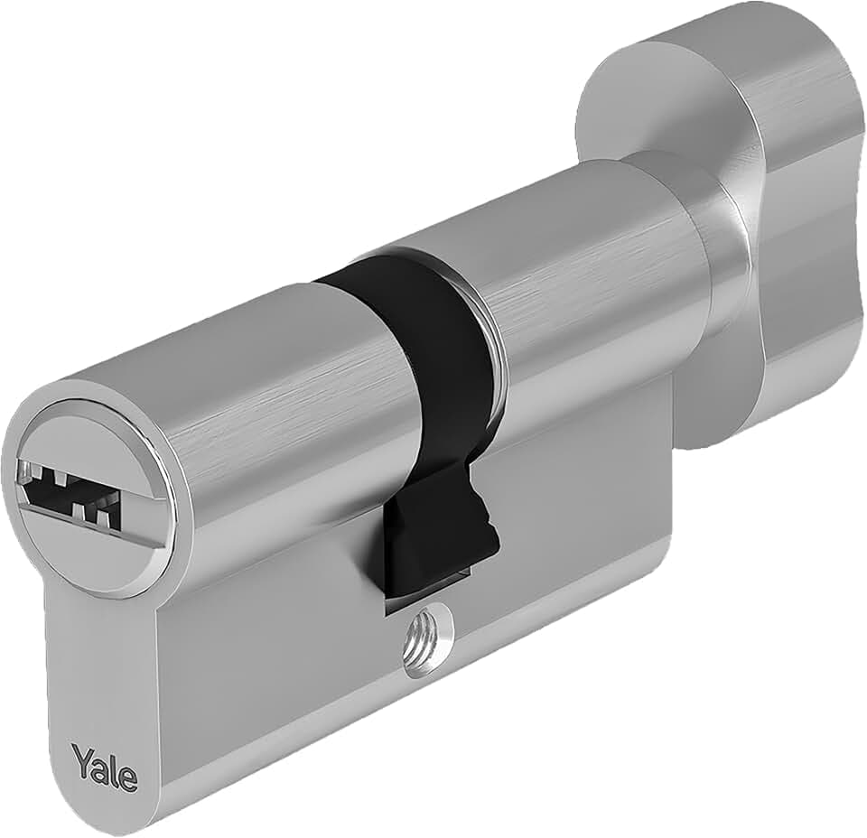 Yale YC104KD305004N1 Hochsicherheitszylinder mit Knauf, vernickelt, 30/50 mm, 4 Schlüssel