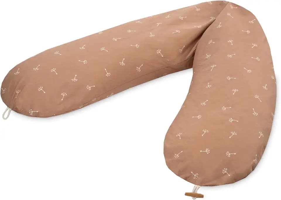 Julius Zöllner Organic Stillkissen ca. 190 cm | Füllung 42 Liter EPS-Mikroperlen | Made in Germany | Bezug aus 100% Baumwolle | Oeko-TEX® Standard 100 | Flowery