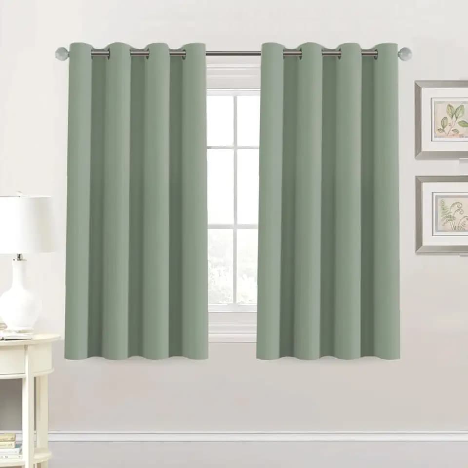 H.VERSAILTEX Blackout Curtain for Living Room Thermal Insulated Window Treatment Curtain 54 inch Length Energy Saving Solid Grommet Top Blackout Drape, One Panel, Cyan, 52" W x 54" L