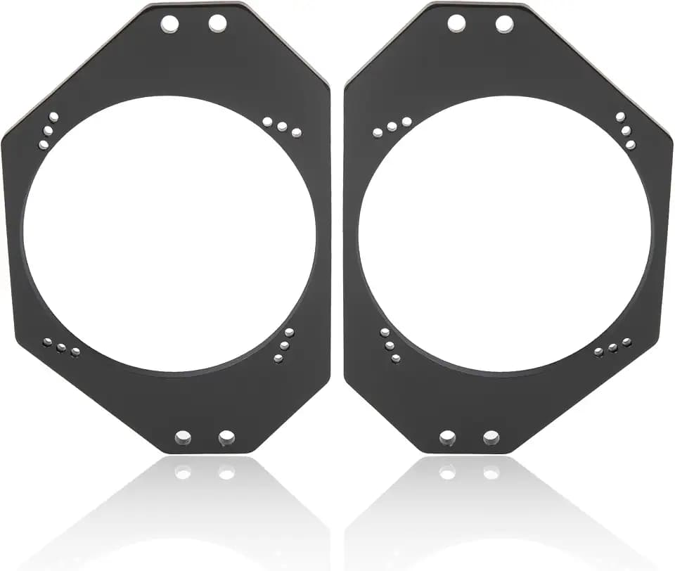 NuIth 4”x6” to 5.25” Front Dash Speaker Adapter for 1997-2006 Jeep Wrangler TJ LJ, 5 1/4 inch Speaker Ring Adapter Solid Plastic, 5.25 inch Aftermarket Speaker Bracket, 2PCS