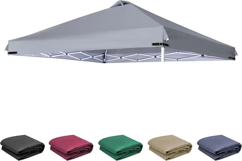 SCOCANOPY Replacement Top with Air Vent and Buckle for 10x10 Canopy Frame, Canopy Cover ONLY, (Dark Grey)