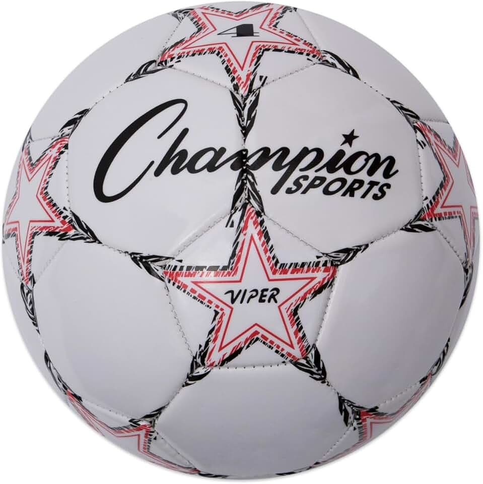 Champion Sports Viper Soccer Ball – TPU Soft-Touch Training Ball in Sizes 3,4,5 for Indoor/Outdoor Play