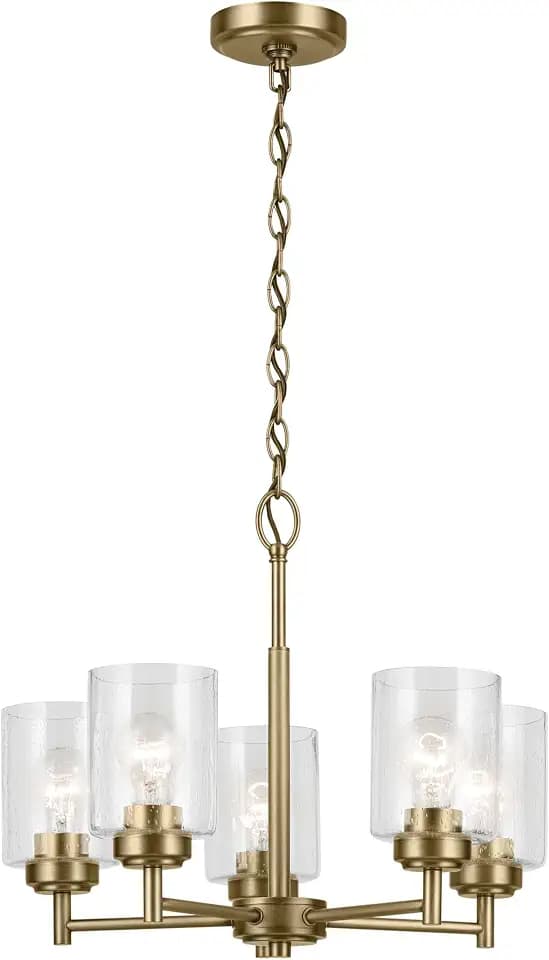 Kichler Winslow 5-Light Chandelier, Natural Brass