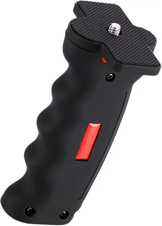 Kamera Handgriff Stabilisator Camcorder Griff mit 1/4 Zoll Schraube und Gewindelöcher, DSLR Systemkamera Halter Ergonomisch Handheld Kameragriff Stabilisatoren Tragehilfen, 12x5 cm Schwarz